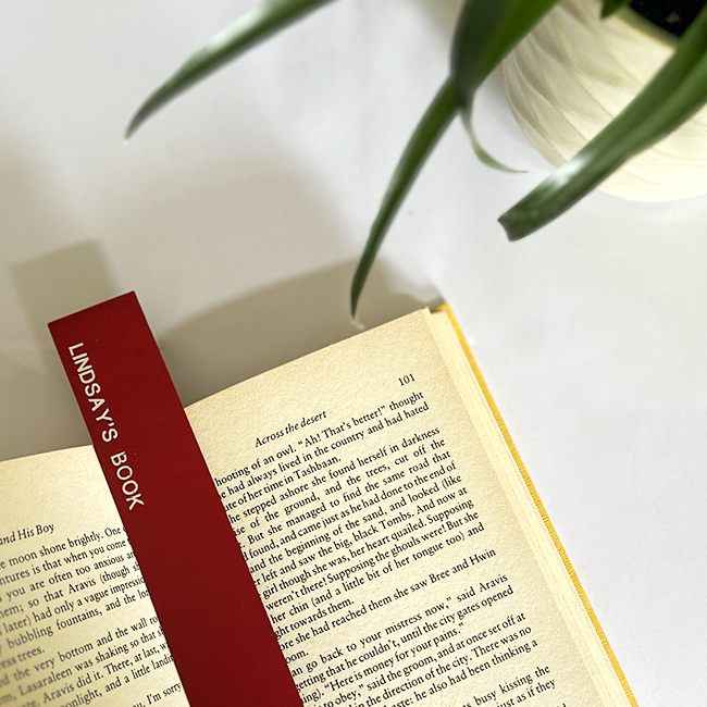 Personalised Leather Bookmark