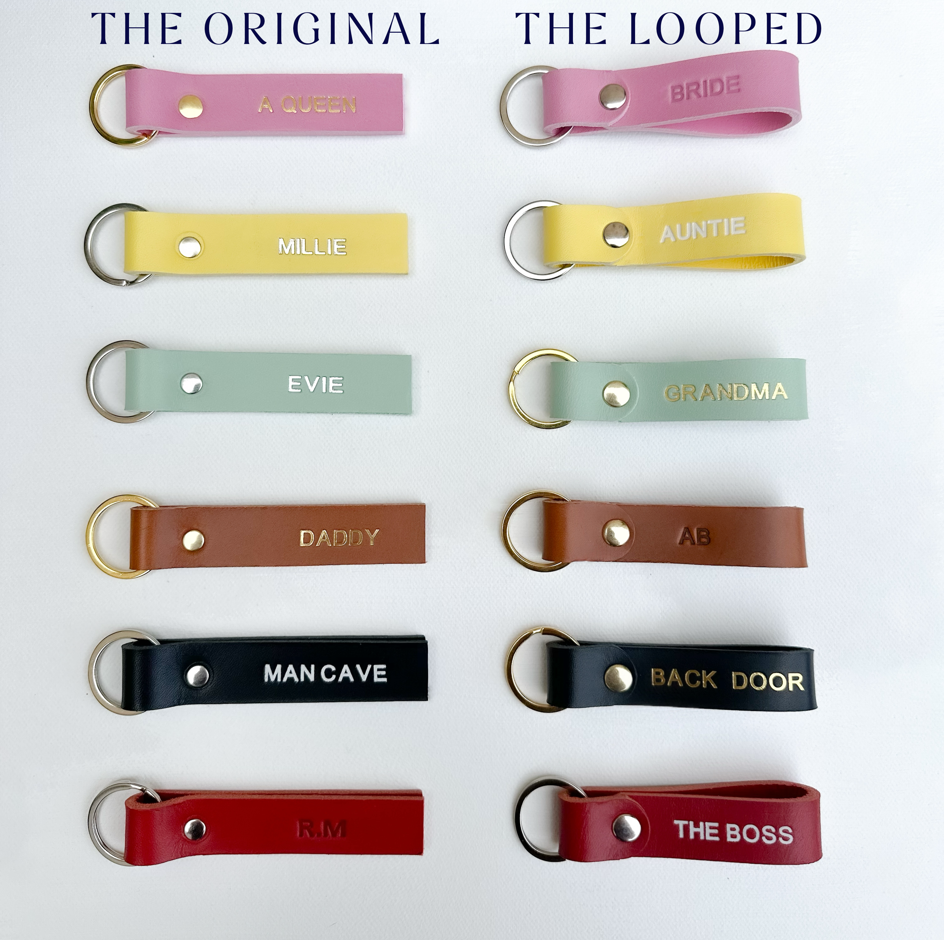 Personalised Leather Keyring
