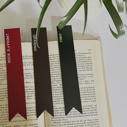 Personalised Leather Bookmark